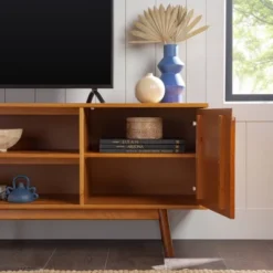 Solid Wood Mid-Century Modern TV Stand For TVs Up To 80" - Saracina Home -Baxton Studio Sales Store GUEST 718deacd a6aa 48d3 a2de dc60399694ef