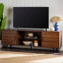 2 Door Mid-Century Modern Wood Storage TV Stand For TVs Up To 80" - Saracina Home -Baxton Studio Sales Store GUEST 731fc50a 2639 4fe3 90be a972112a62a2