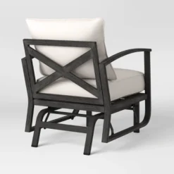 2pc Ryegate Glider Outdoor Patio Chairs, Club Chairs Gray - Threshold™ -Baxton Studio Sales Store GUEST 73731d60 a0d4 466c bc64 d09859cffa2b