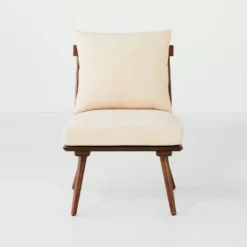 Spindle Back Accent Chair With Cushions Brown/Cream - Hearth & Hand™ With Magnolia -Baxton Studio Sales Store GUEST 73f76910 42de 4f93 b7f9 c4d237cc0893