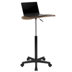 Emma And Oliver Sit To Stand Mobile Laptop Computer Desk - Portable Rolling Standing Desk -Baxton Studio Sales Store GUEST 7474c775 340e 4d7a a656 80eaa1089e44