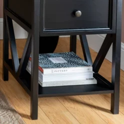 Set Of 2 Farmhouse Single Drawer V Frame Nightstands - Saracina Home 20 Set Of 2 Farmhouse Single Drawer V Frame Nightstands - Saracina Home -Baxton Studio Sales Store GUEST 7687c127 6673 4260 bfa9 5a4f32541fed