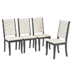 6 PCS Retro Dining Set With Unique-designed Table And Upholstered Chair-ModernLuxe 18 6 PCS Retro Dining Set With Unique-designed Table And Upholstered Chair-ModernLuxe -Baxton Studio Sales Store GUEST 78a4aa99 c2e8 4e31 be9f 1d3d57e22a8b