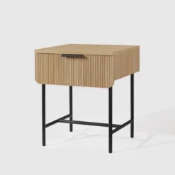 Modern Reeded 1 Drawer Side Table - Saracina Home -Baxton Studio Sales Store GUEST 78d03fb1 5d5d 49fe b94e 5288da9b8868