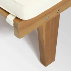 Ariana 3pc Acacia Wood Chaise Lounge Set - Teak/Cream - Christopher Knight Home -Baxton Studio Sales Store GUEST 78da9afa 7181 49e8 9055 36ef080281cb