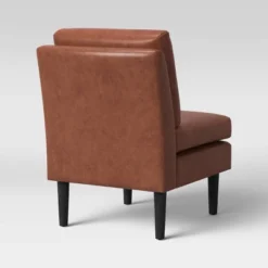 Gelbin Faux Leather Slipper Chair With Wood Legs - Threshold™ -Baxton Studio Sales Store GUEST 79c6f7f3 f809 4654 bfbb 3f8fdad22532