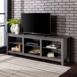 Transitional 6 Cubby Wood Open Storage Wood TV Stand For TVs Up To 80"- Saracina Home -Baxton Studio Sales Store GUEST 79e53a3c 9e15 40b4 ae14 2a20944d3dac