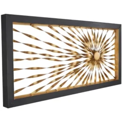 Metal Sunburst Coiled Ribbon Wall Decor With Black Frame Gold - Olivia & May -Baxton Studio Sales Store GUEST 7b386052 112b 4a16 9fdb 08d650f35bf4