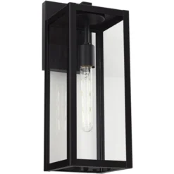 John Timberland Titan Modern Outdoor Wall Light Fixtures Set Of 2 Mystic Black Rectangular Frame 17" Clear Glass For Post Exterior Barn 11 John Timberland Titan Modern Outdoor Wall Light Fixtures Set Of 2 Mystic Black Rectangular Frame 17" Clear Glass For Post Exterior Barn -Baxton Studio Sales Store GUEST 7b57237b 341a 4744 866b 95c45f019be7