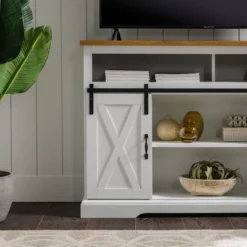 Transitional Sliding Barndoor Highboy TV Stand For TVs Up To 58" - Saracina Home 30 Transitional Sliding Barndoor Highboy TV Stand For TVs Up To 58" - Saracina Home -Baxton Studio Sales Store GUEST 7cd0ecba a376 40d3 bbe3 d9a2cc935598