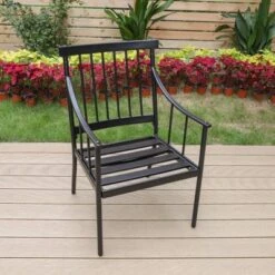 2pk Outdoor Steel Arm Chairs With Cushions - Captiva Designs -Baxton Studio Sales Store GUEST 7d33718e caa9 4732 be7e 45fe778b1dff