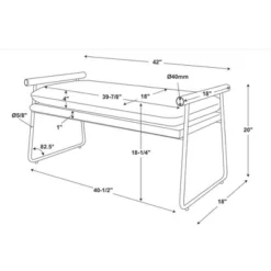 Cushioned Metal & Wood Bench - Cream/Black - Hearth & Hand™ With Magnolia -Baxton Studio Sales Store GUEST 7e0edb24 cd83 4489 8c4c a968e3c33a6c