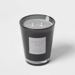 Colored Vase Glass With Dustcover & Black Teak Candle Black - Threshold™ -Baxton Studio Sales Store GUEST 7eb20721 3aad 4b54 8e74 2e0b39a53599