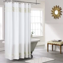 Macramé Fringe Shower Curtain Cream - Threshold™ -Baxton Studio Sales Store GUEST 7eeb8034 7f1e 476c bc36 6fe107c3a630