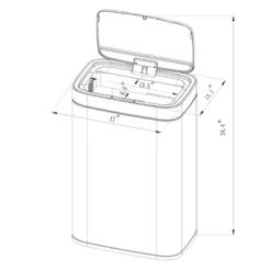 Motion Wastebasket With Liner - Brightroom™ 7 Motion Wastebasket With Liner - Brightroom™ -Baxton Studio Sales Store GUEST 7f75f16e 95a3 4cab a642 97207e054cc7