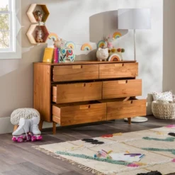 Mid-Century Modern Groove Wood 6 Drawer Dresser - Saracina Home -Baxton Studio Sales Store GUEST 7faaf4e0 3bb4 4268 99ad 0f6342d872ce