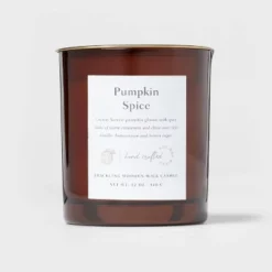 Clear Colored Glass With Woodwick And Brass Metal Inset Lid Pumpkin Spice - Threshold™ -Baxton Studio Sales Store GUEST 821ee956 aa5e 4069 894a 4dec7bb58dc5