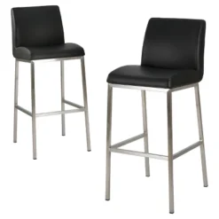 30" Vasos Bonded Leather Barstool Set 2ct - Christopher Knight Home -Baxton Studio Sales Store GUEST 849d2d6a 7a4c 4bd6 8b3b 01b5c721dc1d