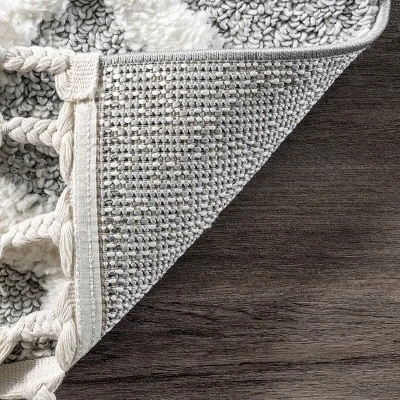 NuLOOM Wylde High Low Soft Shaggy Diamond Moroccan Tassel Area Rug 6 NuLOOM Wylde High Low Soft Shaggy Diamond Moroccan Tassel Area Rug - Image 6