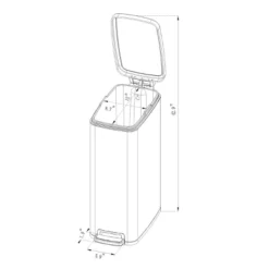 45L Slim Step Trash Can - Brightroom™ -Baxton Studio Sales Store GUEST 869a5ad1 0687 49c5 986b a36d11f424d8