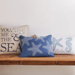 Blue Bay Seahorse Relax Decorative Pillow - Levtex Home -Baxton Studio Sales Store GUEST 8ad80fec ba95 4ec1 8f1c 688edb3c2194