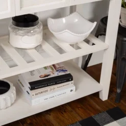 48" Farmhouse Solid Wood 2 Drawer Buffet White - Saracina Home -Baxton Studio Sales Store GUEST 8c4baee3 ef46 4d60 ac05 142675e3d3e9