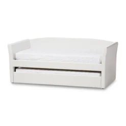 Twin Camino Modern And Contemporary Faux Leather Upholstered Daybed With Guest Trundle Bed - Baxton Studio -Baxton Studio Sales Store GUEST 8c50bd10 39aa 4377 8172 b3bffc60c94e