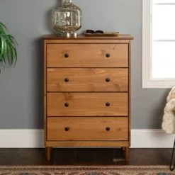 Stiva Classic Mid-Century Modern Vertical 4 Drawer Dresser - Saracina Home -Baxton Studio Sales Store GUEST 8d80b7b0 7a6b 40f6 8fc7 edeb7656d79f