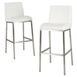 30" Vasos Bonded Leather Barstool Set 2ct - Christopher Knight Home -Baxton Studio Sales Store GUEST 8e33dab8 471c 4dbc 87e7 e90d14d45927