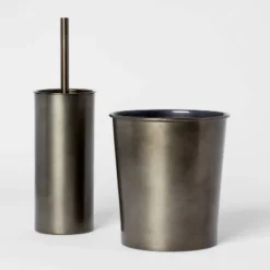 Aluminum Toilet Brush And Holder Set With Aged Metal Finish Gray - Threshold™ -Baxton Studio Sales Store GUEST 8ef08b23 f6d2 4c7b 8990 b0c2c3aed888