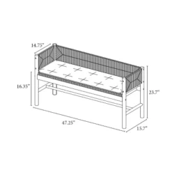 Elden Wood Bench With Woven Back And Loose Cushion Seat - Threshold™ Designed With Studio McGee -Baxton Studio Sales Store GUEST 8f053347 15e4 4064 81c1 72a38bf0a4d6