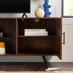 2 Door Mid-Century Modern Wood Storage TV Stand For TVs Up To 80" - Saracina Home -Baxton Studio Sales Store GUEST 910fe446 d949 4eab 8f55 84b563e374b2