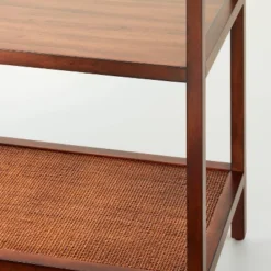 70" 5-Shelf Wood & Cane Transitional Vertical Bookshelf - Brown - Hearth & Hand™ With Magnolia -Baxton Studio Sales Store GUEST 9214bcad 603a 47ea 8140 53b4518fb952