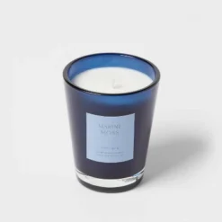 Colored Vase Glass With Dustcover Marine Moss Candle Blue - Threshold™ -Baxton Studio Sales Store GUEST 92ed5d27 7850 40ae bc3d 182e0d599d8a