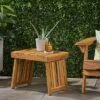 Kyoto Acacia Wood Folding Side Table - Teak - Christopher Knight Home