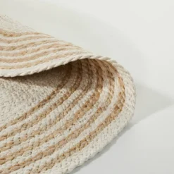 Round 6' Multi Stripe Braided Jute Area Rug Cream/Tan - Hearth & Hand™ With Magnolia -Baxton Studio Sales Store GUEST 9488b481 51ce 4505 9348 6b48547839cf