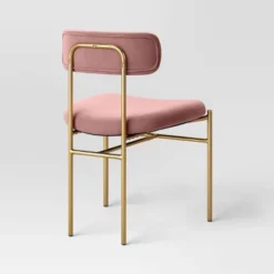 Orion Luxe Dining Chair With Brass Legs Blush Velvet - Threshold™ -Baxton Studio Sales Store GUEST 95e896b0 31de 452f 9f0c 7e8bf7ba7238