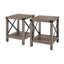 Set Of 2 Sophie Rustic Farmhouse X Frame Side Tables - Saracina Home -Baxton Studio Sales Store GUEST 960bef5e 3c5c 4d02 b13f f506cb00d421