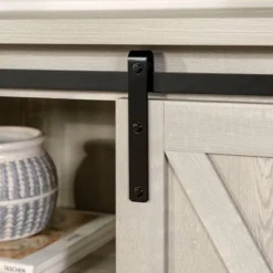 Modern Transitional Sliding Barndoor TV Stand For TVs Up To 65"- Saracina Home -Baxton Studio Sales Store GUEST 964d1916 022a 4e1e 9775 20ffa11829ba