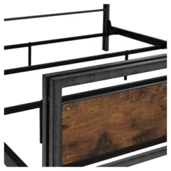 Queen Urban Chic Metal And Wood Plank Bed Brown - Saracina Home -Baxton Studio Sales Store GUEST 96ec04c6 8825 401d a458 94fb7b509933