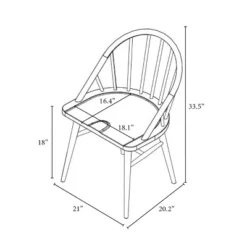 2pk Adwolf Rounded Spindle Dining Chairs Black - Threshold™ -Baxton Studio Sales Store GUEST 9717f7b7 7377 4009 b5b2 b90142c847de