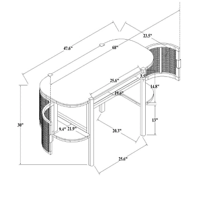 Portola Hills Caned Desk - Threshold™ Designed With Studio McGee 8 Portola Hills Caned Desk - Threshold™ Designed With Studio McGee - Image 8