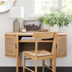 Logan Wood Dining Chair With Woven Seat - Threshold™ Designed With Studio McGee -Baxton Studio Sales Store GUEST 9976a675 ca2f 41a0 a6ef 4a5d3b594485