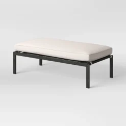 Ryegate 2pc 4' Mini Patio Daybed With Ottoman Weathered Teak - Threshold™ -Baxton Studio Sales Store GUEST 9c5dc5eb c01a 48d7 92cd b0baa9bb564c