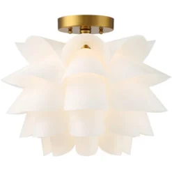Possini Euro Design Modern Ceiling Light Semi Flush Mount Fixture White Flower Gold Metal 15 3/4" Wide Living Room Bedroom Kitchen 9 Possini Euro Design Modern Ceiling Light Semi Flush Mount Fixture White Flower Gold Metal 15 3/4" Wide Living Room Bedroom Kitchen -Baxton Studio Sales Store GUEST 9caa153e a2a6 4cbb b7c7 151d401311d5