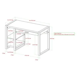 48" Industrial Farmhouse Tech Desk With USB Dark Walnut - Saracina Home -Baxton Studio Sales Store GUEST 9dc32ca9 1669 4b0f 9cc4 24355437a07a