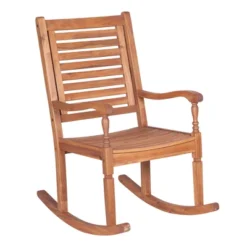 Bamberg Transitional Acacia Wood Outdoor Rocking Chair - Saracina Home -Baxton Studio Sales Store GUEST 9ddcb3ba 4658 4755 8c96 490e9f901838