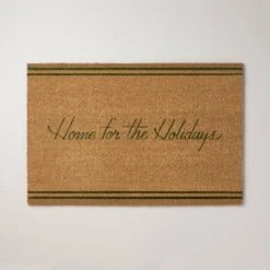 Home For The Holidays Coir Christmas Doormat Tan/Evergreen - Hearth & Hand™ With Magnolia -Baxton Studio Sales Store GUEST 9e509adc f297 45c1 9bfc 1446110a5518
