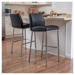 30" Vasos Bonded Leather Barstool Set 2ct - Christopher Knight Home