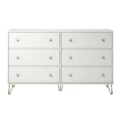 6 Drawer Finley Dresser White - Novogratz -Baxton Studio Sales Store GUEST 9e57c0f3 3521 4f05 9457 c7fc50e67ad2